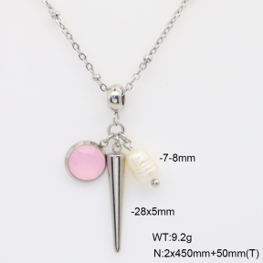 6N4004718vbpb-908  Cultured Freshwater Pearls  Stainless Steel Necklace