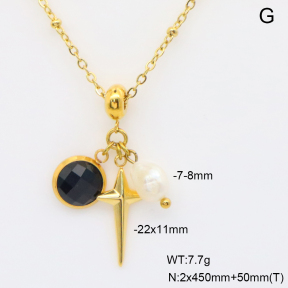 6N4004723bhva-908  Cultured Freshwater Pearls  Stainless Steel Necklace