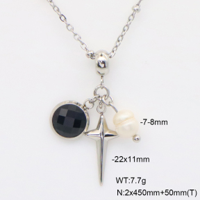 6N4004724vbpb-908  Cultured Freshwater Pearls  Stainless Steel Necklace