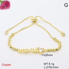 F6B407053ablb-L017  Fashion Copper Bracelet