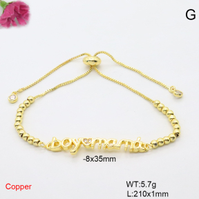 F6B407055ablb-L017  Fashion Copper Bracelet