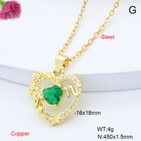 F6N409338avja-L017  Fashion Copper Necklace