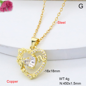 F6N409342avja-L017  Fashion Copper Necklace