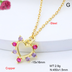F6N409353vail-L017  Fashion Copper Necklace