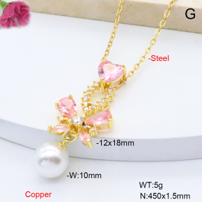 F6N409366ablb-L017  Fashion Copper Necklace
