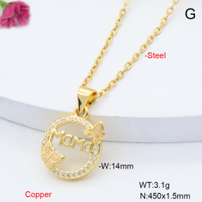 F6N409368avja-L017  Fashion Copper Necklace