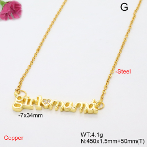 F6N409372avja-L017  Fashion Copper Necklace