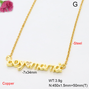F6N409373avja-L017  Fashion Copper Necklace