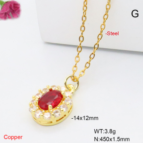 F6N409380vail-L017  Fashion Copper Necklace