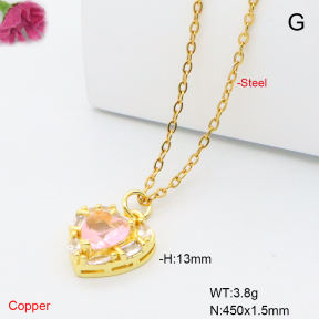 F6N409385vail-L017  Fashion Copper Necklace