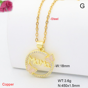 F6N409398avja-L017  Fashion Copper Necklace