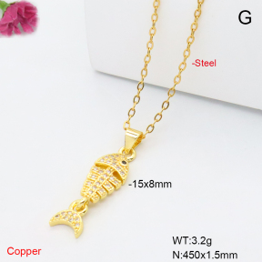F6N409400vail-L017  Fashion Copper Necklace