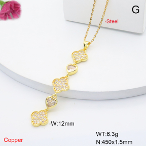 F6N409410ablb-L017  Fashion Copper Necklace