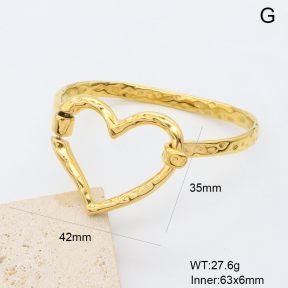 GEB000859aivb-066  18K PVD,Handmade Polished  Stainless Steel Bangle  BC25090299B