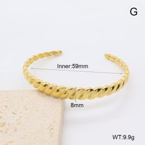 GEB000864vhkb-066  18K PVD,Handmade Polished  Stainless Steel Bangle  BC26030118B