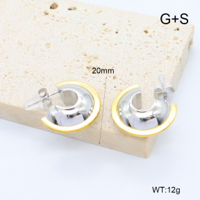 GEE002946vhha-066  316 Pin 18K PVD,Handmade Polished  Stainless Steel Earrings  BC25120543E-PS
