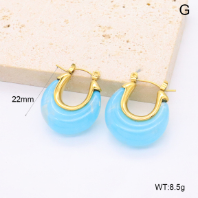 GEE002969bhia-066  316 Pin 18K PVD Resin,Handmade Polished  Stainless Steel Earrings  BC24080670E-BE