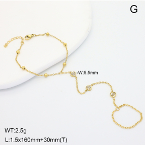 6B4003334vbnl-900  14K PVD Czech Stones  Stainless Steel Bracelet