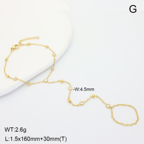 6B4003338vbnl-900  14K PVD Zircon  Stainless Steel Bracelet
