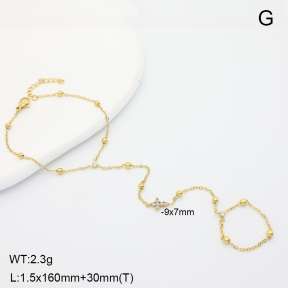 6B4003340vbnb-900  14K PVD Czech Stones  Stainless Steel Bracelet