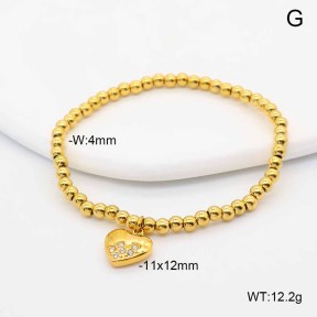 6B4003341bhva-908  18K PVD Czech Stones  Stainless Steel Bracelet