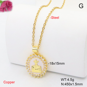 F6N409429avja-L002  Fashion Copper Necklace