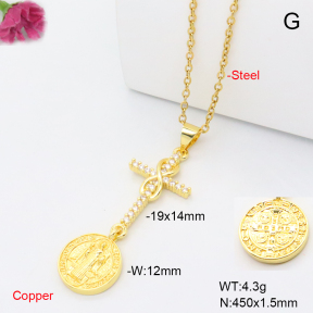 F6N409433avja-L002  Fashion Copper Necklace