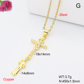 F6N409435avja-L002  Fashion Copper Necklace