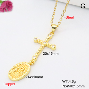 F6N409438avja-L002  Fashion Copper Necklace