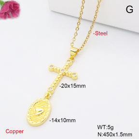 F6N409439avja-L002  Fashion Copper Necklace