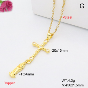 F6N409441avja-L002  Fashion Copper Necklace
