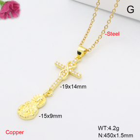 F6N409443avja-L002  Fashion Copper Necklace