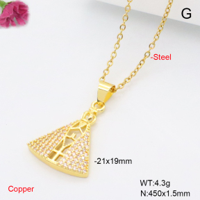 F6N409452avja-L002  Fashion Copper Necklace