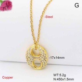 F6N409465baka-L017  Fashion Copper Necklace