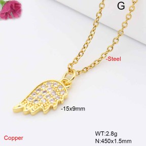 F6N409470vail-L017  Fashion Copper Necklace