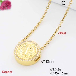 F6N409474avja-L017  Fashion Copper Necklace