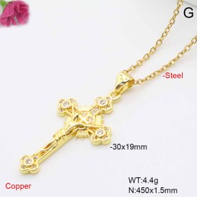 F6N409480baka-L017  Fashion Copper Necklace