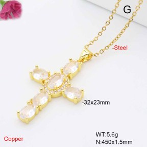 F6N409486ablb-L017  Fashion Copper Necklace