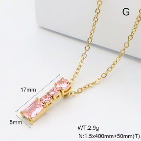 GEN002299bhva-066  18K PVD Zircon,Handmade Polished  Stainless Steel Necklace  BC26030174N-PK