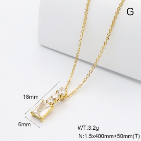 GEN002300bhva-066  18K PVD Zircon,Handmade Polished  Stainless Steel Necklace  BC26030174N-WT