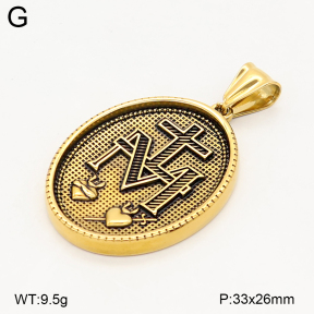 2P2006067bbov-774  Stainless Steel Pendant
