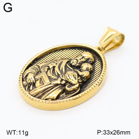 2P2006069bbov-774  Stainless Steel Pendant