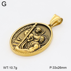 2P2006073bbov-774  Stainless Steel Pendant