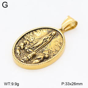 2P2006074bbov-774  Stainless Steel Pendant