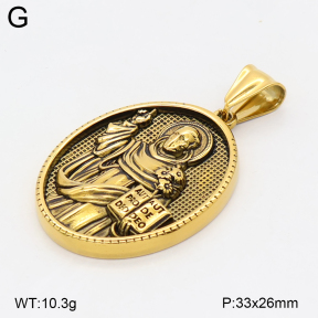 2P2006077bbov-774  Stainless Steel Pendant