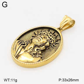 2P2006078bbov-774  Stainless Steel Pendant