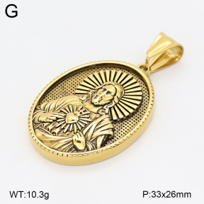 2P2006079bbov-774  Stainless Steel Pendant