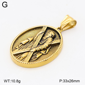 2P2006080bbov-774  Stainless Steel Pendant