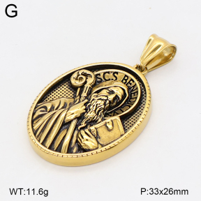 2P2006081bbov-774  Stainless Steel Pendant