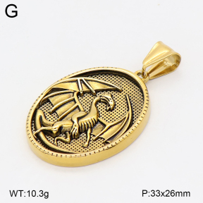 2P2006082bbov-774  Stainless Steel Pendant